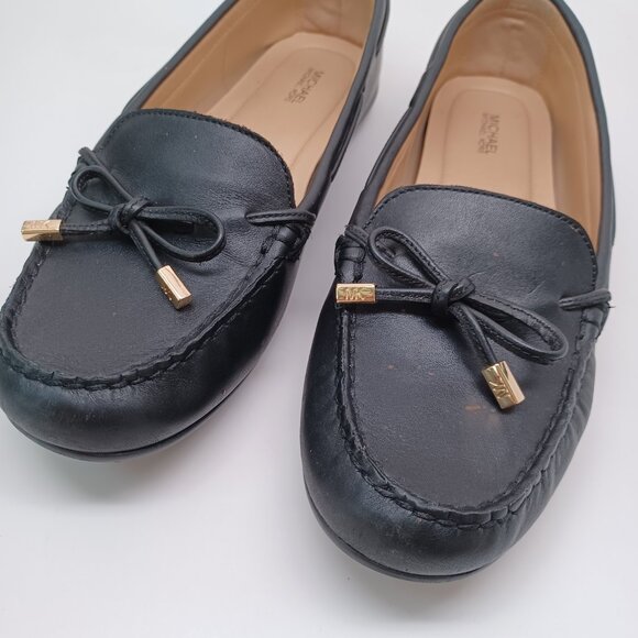 MICHAEL Michael Kors Black Leather Loafers - Picture 11 of 16
